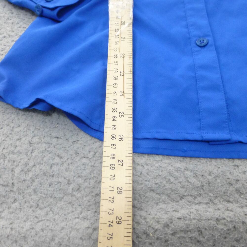 Reel Legends Shirt Womens Small Button UP Fishing Vented Blue Outdoor Hiking - Picture 7 of 8
